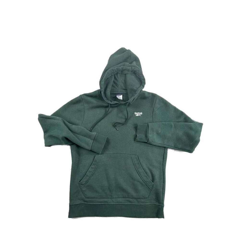 Reebok Forest Green Fleece Pullover Hoodie Size Small
